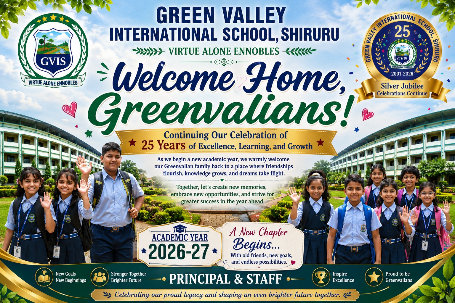 NEW ACADEMIC YEAR 2026-27 :: 1ST & 3RD JUN 2026 (MON & WED)